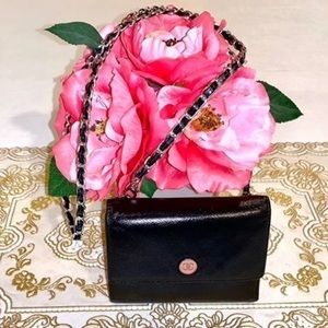 CHANEL CC TRIFOLD COMPACT MINI WALLET ON CHAIN